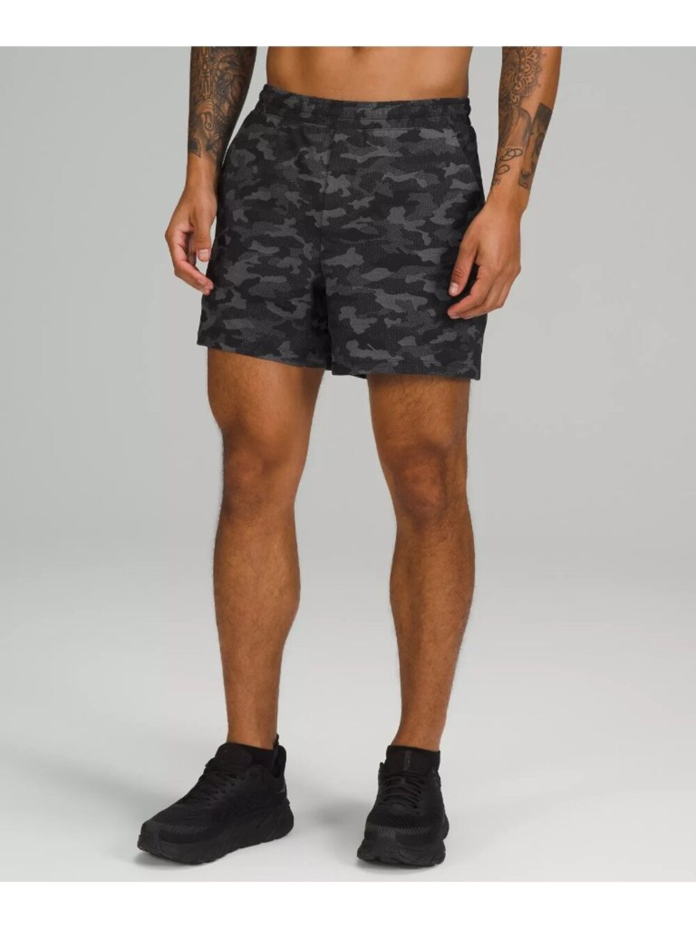 Lululemon Pace Breaker Short Gray Black Camo Athletic Size Small